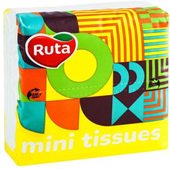 Хусточки носові Ruta Mini Tissues без аромату 2 шари, 150 шт (4820202894193) Хусточки носові Ruta Mini Tissues без аромату 2 шари, 150 шт (4820202894193) | Фото 2