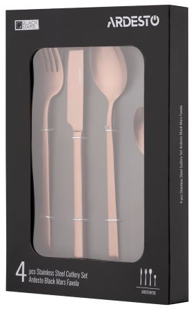 Набір столового приладдя ARDESTO Black Mars Favola 4 пр., мідний, нержавіюча сталь (AR0704FSC) | Фото 2