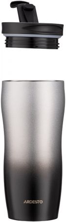 Термочашка ARDESTO Metallic 450 мл, чорна, нержавіюча сталь (AR2645BM) Термочашка ARDESTO Metallic 450 мл, чорна, нержавіюча сталь (AR2645BM) | Фото 2