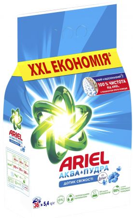 Купить стиральное средство Пральний порошок ARIEL Аква-Пудра Дотик свіжості Lenor 5.4 кг (8006540536988) | Фото 11
