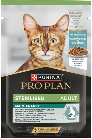 Вологий корм для котів Pro Plan Sterilised після стерилізації з океанічною рибою 85 г | Фото 4