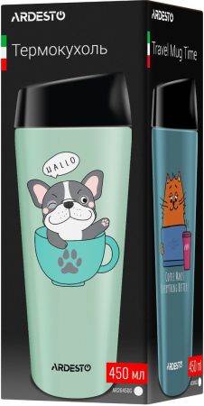 Термочашка ARDESTO Coffee time Frenchie 450 мл, зелена, нержавіюча сталь (AR2645DG) Термочашка ARDESTO Coffee time Frenchie 450 мл, зелена, нержавіюча сталь (AR2645DG) | Фото 4