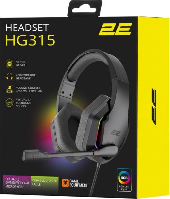 Ігрова гарнітура 2E Gaming HG315 RGB USB 7.1 Black (2E-HG315BK-7.1) Ігрова гарнітура 2E Gaming HG315 RGB USB 7.1 Black (2E-HG315BK-7.1) | Фото 9