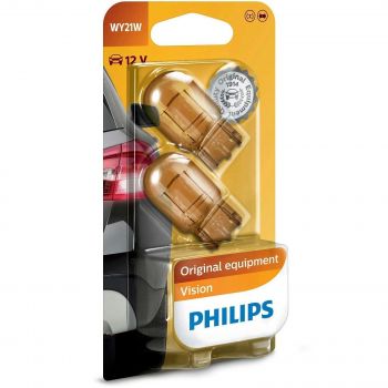 Лампа PHILIPS розжарювання 12V Wy21W 21W Wx3x16D (2шт) (PS_12071_B2) | Фото 1