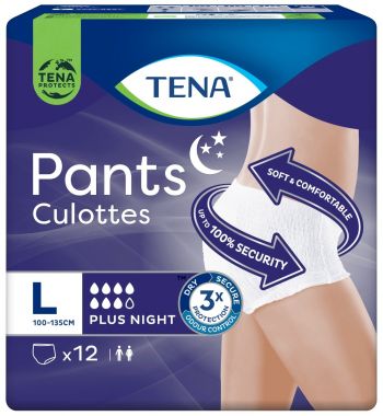 Підгузки-трусики для дорослих TENA Pants Plus Night Large 12 шт (7322540839920) | Фото 2