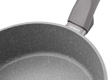 Сковорода ARDESTO Gemini Gourmet з кришкою 26 см, сірий мрамор, алюміній (AR2426GGL) | Фото 8
