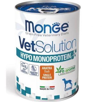 Вологий корм для собак Monge VetSolution Wet Hypo з качкою 400 г (8009470082044) Вологий корм для собак Monge VetSolution Wet Hypo з качкою 400 г (8009470082044) | Фото 1