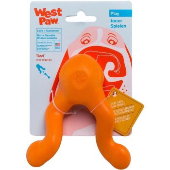 Іграшка для собак West Paw Tizzi Small Тіззі для ласощів маленька оранжева 11см (ZG060TNG) | Фото 1
