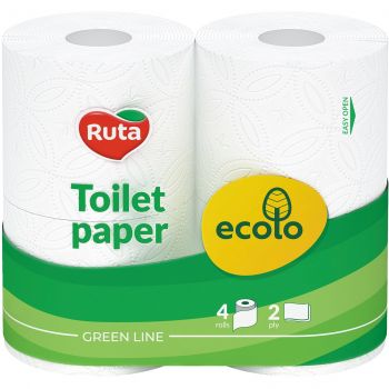 Папір туалетний Ruta Ecolo 2 шари 4 шт (4820023747135) | Фото 1