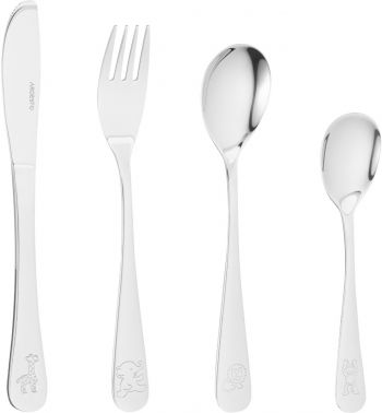 Купить детские столовые приборы Набір дитячих столових приборів ARDESTO Animals 4 предмети  (AR0704AS) | Фото 4