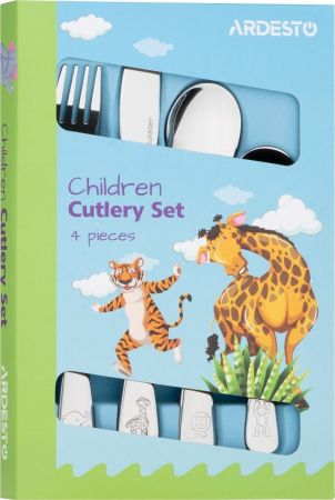 Купить детские столовые приборы Набір дитячих столових приборів ARDESTO Animals 4 предмети  (AR0704AS) | Фото 2