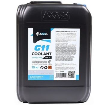 Антифриз Axxis Blue G11 Сoolant Ready-Mix -36°C Синій 10кг (48021295625) | Фото 1