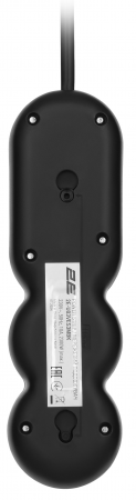 Мережевий подовжувач 2E Plus 3хТип F, 3х1мм, 5м, black (2E-U03VES5MBK) | Фото 4