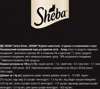 Sheba з куркою та яловичиною в соусі 85 г (4770608257088) | Фото 6