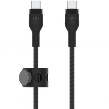 BELKIN USB-C - USB-C, BRAIDED SILICONE, 1m, black (CAB011BT1MBK) | Фото 1