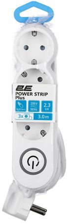 2Е Plus 3XSchuko з вимикачем, 3Gх1.0мм, 3м, білий (2E-U03VES3M) 2Е Plus 3XSchuko з вимикачем, 3Gх1.0мм, 3м, білий (2E-U03VES3M) | Фото 4