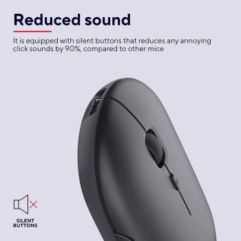 Миша TRUST Puck Rechargeable Ultra-Thin BT WL Silent Black (24059_TRUST) Миша TRUST Puck Rechargeable Ultra-Thin BT WL Silent Black (24059_TRUST) | Фото 6