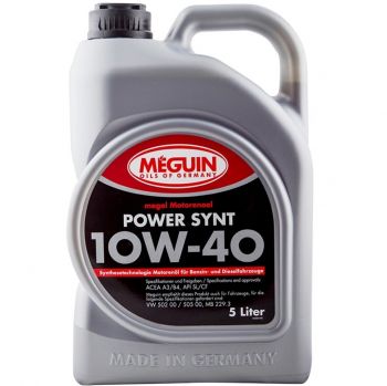 Моторна олива Meguin POWER SYNT SAE 10W-40, 5 L (4800) | Фото 1