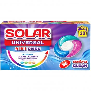 Диски для прання Solar Universal 4-in-1 Extra Clean 20 шт (4820269930230) | Фото 1