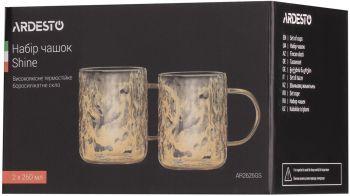 Набір чашок ARDESTO Shine, 260мл, 2шт (AR2626GS) | Фото 3
