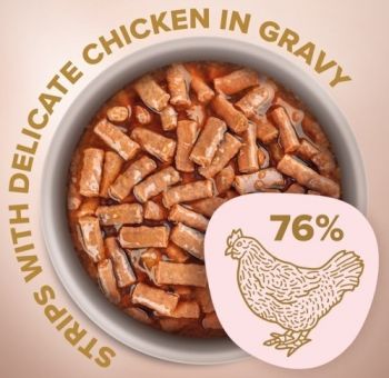 Вологий корм для дорослих котів Club 4 Paws Premium смужки з куркою в соусі 85г (B5631801) Вологий корм для дорослих котів Club 4 Paws Premium смужки з куркою в соусі 85г (B5631801) | Фото 5