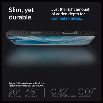 Чохол Spigen для APPLE iPhone 16 Pro Max, Liquid Air, Matte Black (ACS07988) | Фото 5