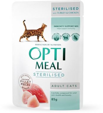 Вологий корм Optimeal для стерилізованих котів 4*85г | Фото 8