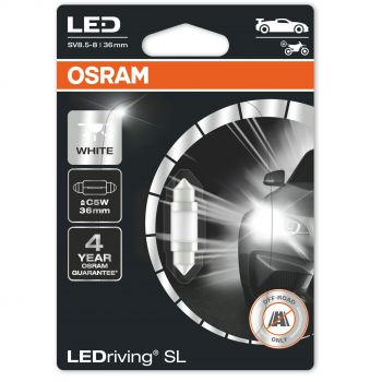 Лампа Osram світлодіодна 12V C5W Led 0,6W 6000K 36Mm Sv8.5-8 Ledriving Sl (OS_6418_DWP-01B) | Фото 1