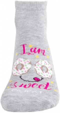 Шкарпетки для дівчаток Duna 38-40 1 пара світло-сірі з принтом (4823094648806) | Фото 2