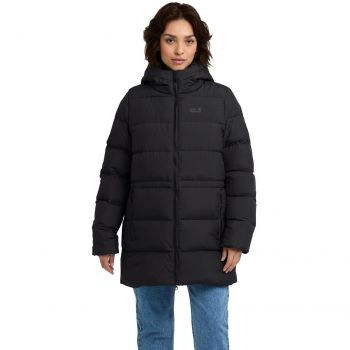 Пуховик жіночий Jack Wolfskin Frozen Palace Long Jkt W Rds A65096_6000 M чорний (4064886547086) | Фото 1