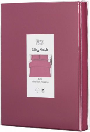 Простирадло ARDESTO Mix&Match, 240x260см, 100% бавовна, сатин, ягідний (ART2426FSR) | Фото 4
