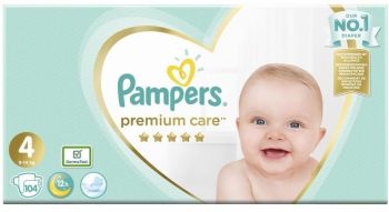 Підгузки PAMPERS Premium Care Maxi Мега-серія 104 шт (4015400465447) | Фото 1
