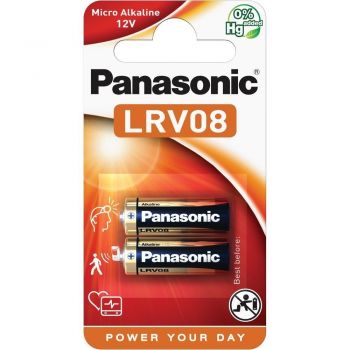 PANASONIC щелочная LRV08 (A23, MN21, V23) блистер, 2 шт. (LRV08L/2BE) | Фото 1