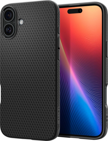 Чохол Spigen для APPLE iPhone 16, Liquid Air, Matte Black (ACS08194) | Фото 2