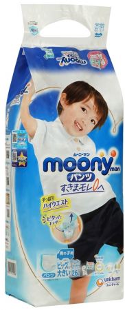 Підгузки-трусики MOONY для хлопчиків XXL 13-28 кг, 26 шт. (4903111211098) | Фото 3