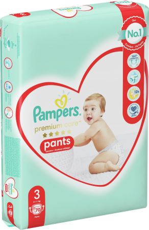 Підгузки-трусики PAMPERS Premium Care Pants Midi (6-11 кг) Джамбо 70 шт (8001090759955) | Фото 2