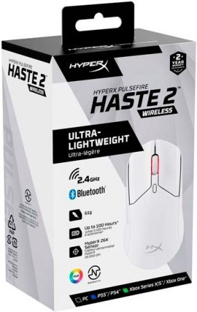 Ігрова миша HyperX Pulsefire Haste 2 WL, White (6N0A9AA) | Фото 5