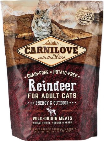 Сухий корм для активних кішок Carnilove Raindeer Energy & Outdoor 0,4 кг | Фото 2