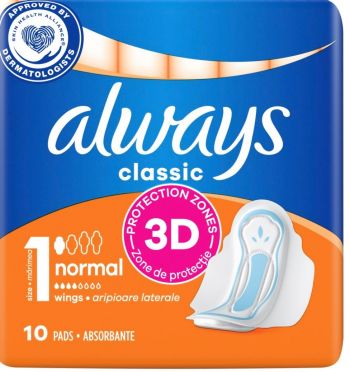 Прокладки гігієнічні ALWAYS Classic Normal 10 шт (4015400259275) | Фото 2