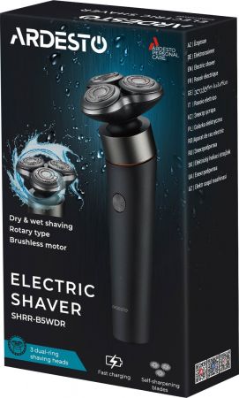 Купить электробритву Електробритва ARDESTO SHRR-B5WDR Black | Фото 8