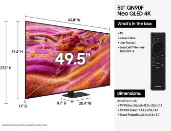 Купить телевизор Телевізор SAMSUNG Neo QLED Mini LED 50QN90F (QE50QN90FAUXUA) | Фото 7