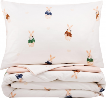 Набір постільної білизни 2,0сп ARDESTO Gloria, 200х220см, сатин, кролики, бежевий (ART2022BR) | Фото 2