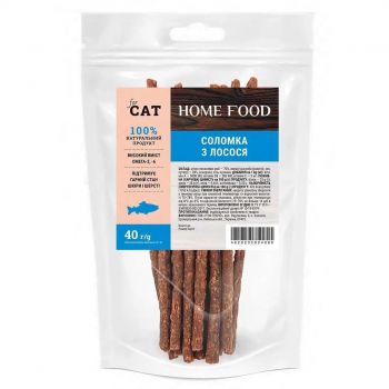 Ласощі для котів HOME FOOD соломка з лосося 40г (4820235024080) | Фото 1
