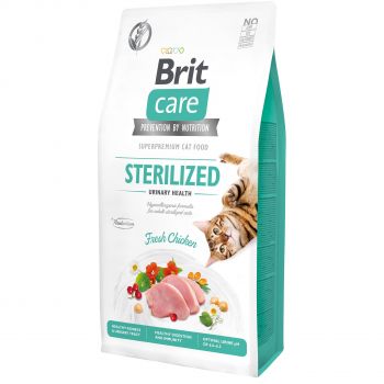 Сухий корм для стерилізованих котів Brit Care Cat GF Sterilized Urinary Health з куркою, 7кг (8595602540723) | Фото 1