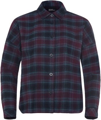 Сорочка жіноча Jack Wolfskin Baja Flannel Shirt W A65077_T0003 XS сливова/синя (4064886563802) Сорочка жіноча Jack Wolfskin Baja Flannel Shirt W A65077_T0003 XS сливова/синя (4064886563802) | Фото 3