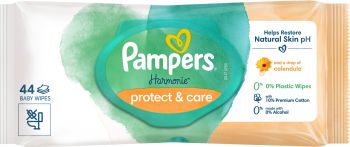 Серветки вологі дитячі Pampers Harmonie Protect&Care 44шт (8700216250641) | Фото 3
