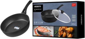 Сковорода глибока ARDESTO Gemini з кришкою 28 см, алюміній (AR1228A) | Фото 6