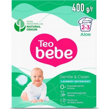Пральний порошок Teo Bebe Gentle&Clean Aloe 400г (3800024022845) | Фото 1