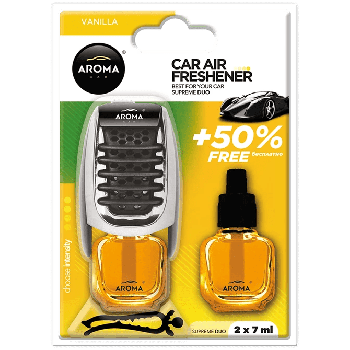 Ароматизатор повітря Aroma Car Supreme Duo Slim 8мл – Vanilla (92251) (5907718922516) | Фото 1
