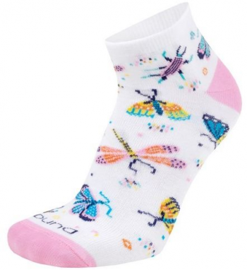 Шкарпетки для дівчаток Duna 35-38 1 пара біло-рожеві з принтом Комахи (4823094657723) | Фото 2